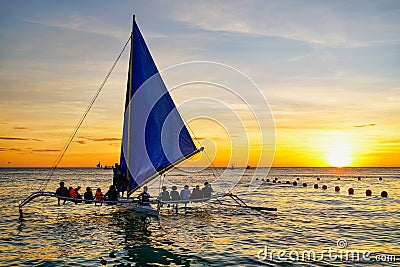 Sunset sailing Editorial Stock Photo